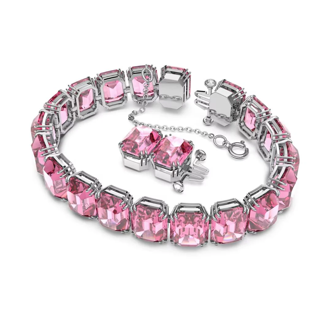 Swarovski Millenia rannekoru suorakaiteen muotoisilla pinkeillä kristalleilla - Image 2