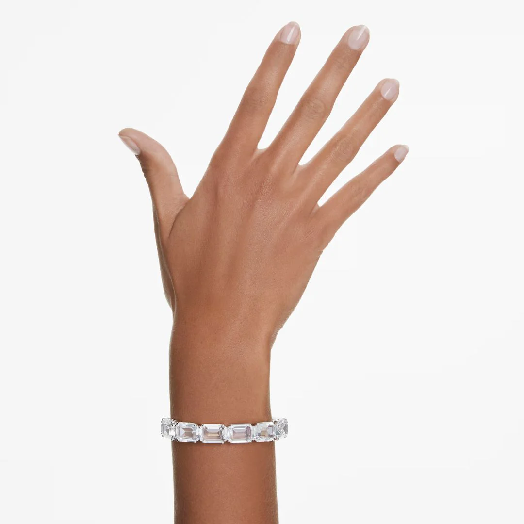 Swarovski Millenia rannekoru, vaalea metalli ja kirkkaat kristallit - Image 2