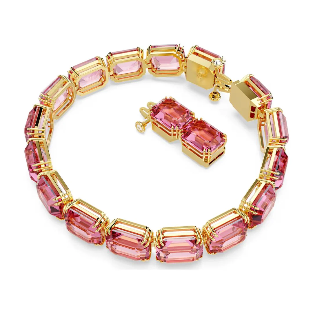 Swarovski Millenia Tennis rannekoru, keltakullanväri ja pinkit kristallit 5683428 - Image 2