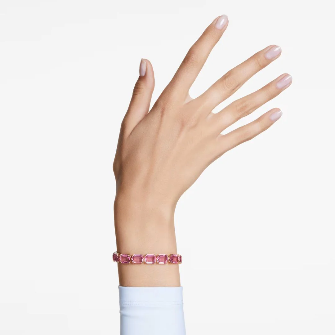 Swarovski Millenia Tennis rannekoru, keltakullanväri ja pinkit kristallit 5683428 - Image 3