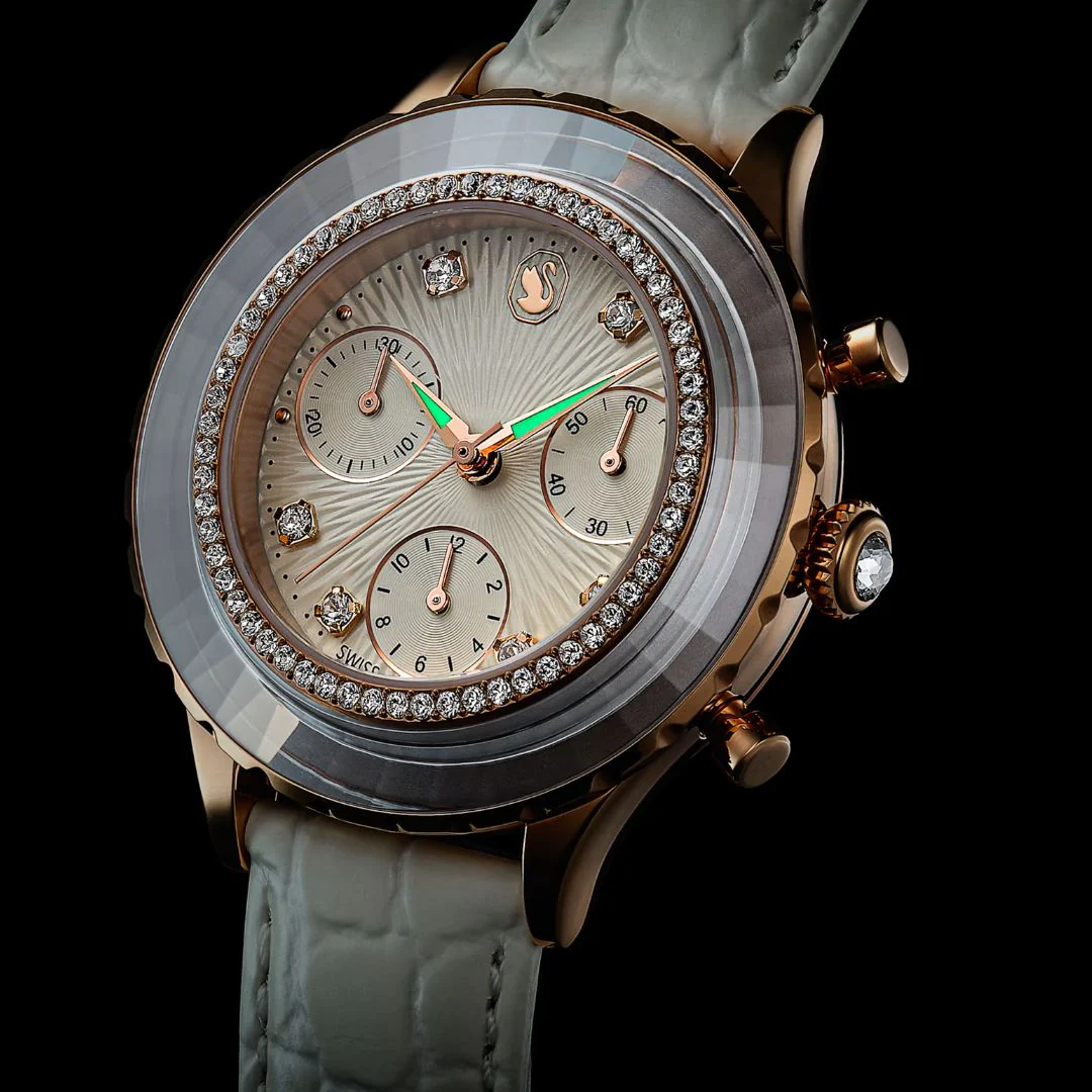 Swarovski Octea chrono rannekello, ruusukullanväri ja kirkkaat kristallit, 5671150 - Image 7