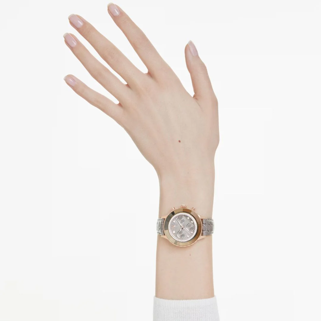 Swarovski Octea chrono rannekello, ruusukullanväri ja kirkkaat kristallit, 5671153 - Image 2