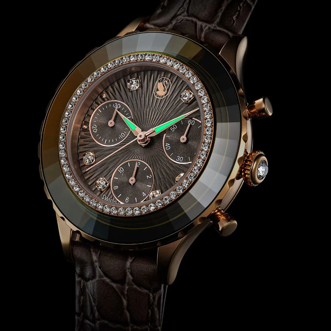 Swarovski Octea chrono rannekello, ruusukullanväri ja kirkkaat kristallit, 5671153 - Image 7