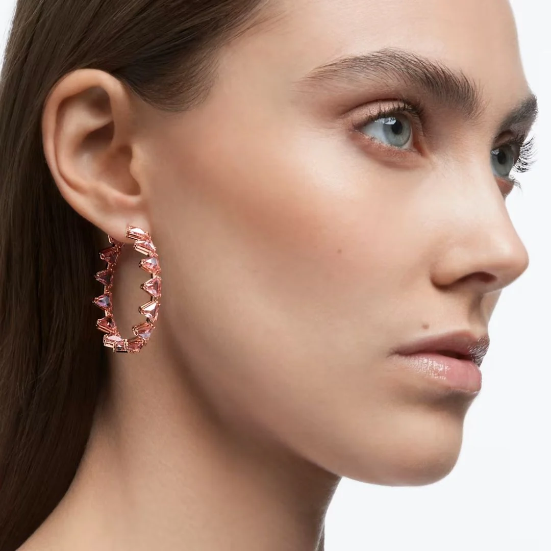 Swarovski Ortyx rengaskorvakorut, pinkit kristallit - Image 2