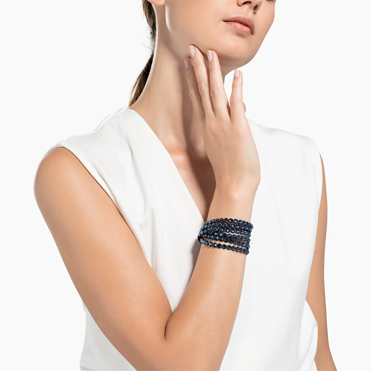 Swarovski Power Collection kristallirannekoru, tummansininen - Image 4