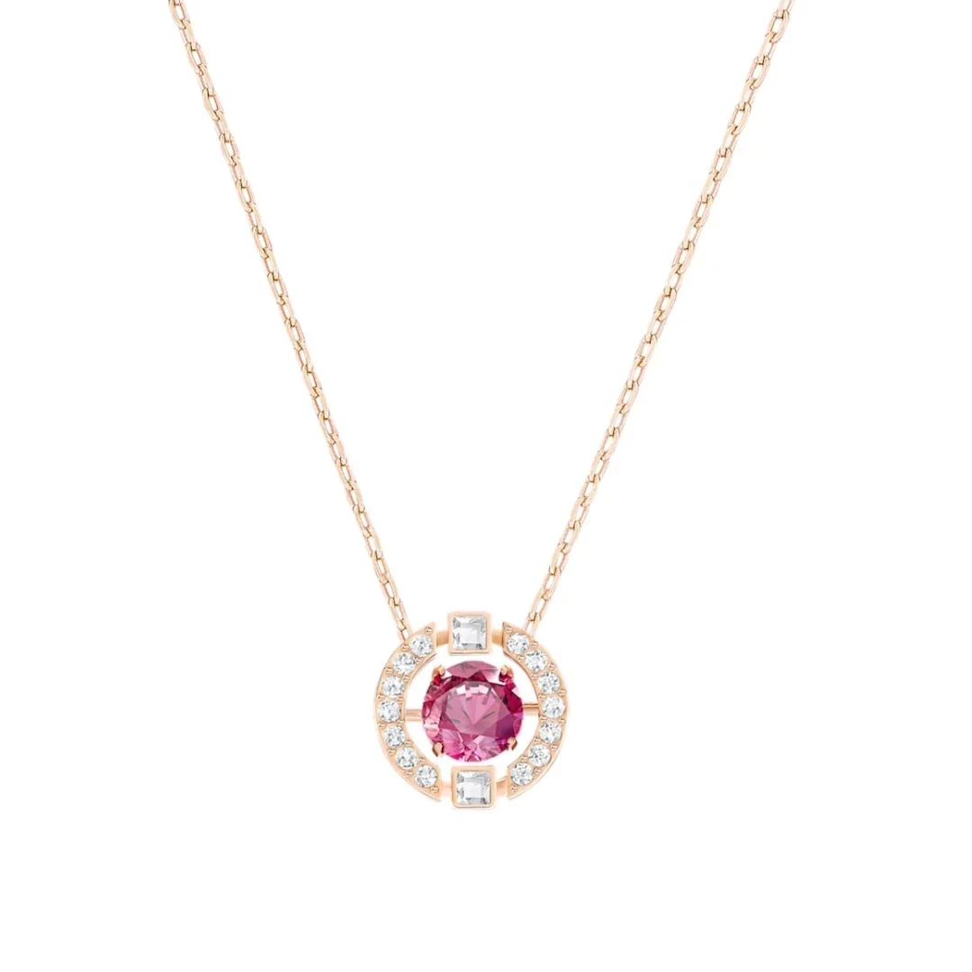 Swarovski Sparkling Dance riipus punaisella kristallilla, ruusukullan värinen
