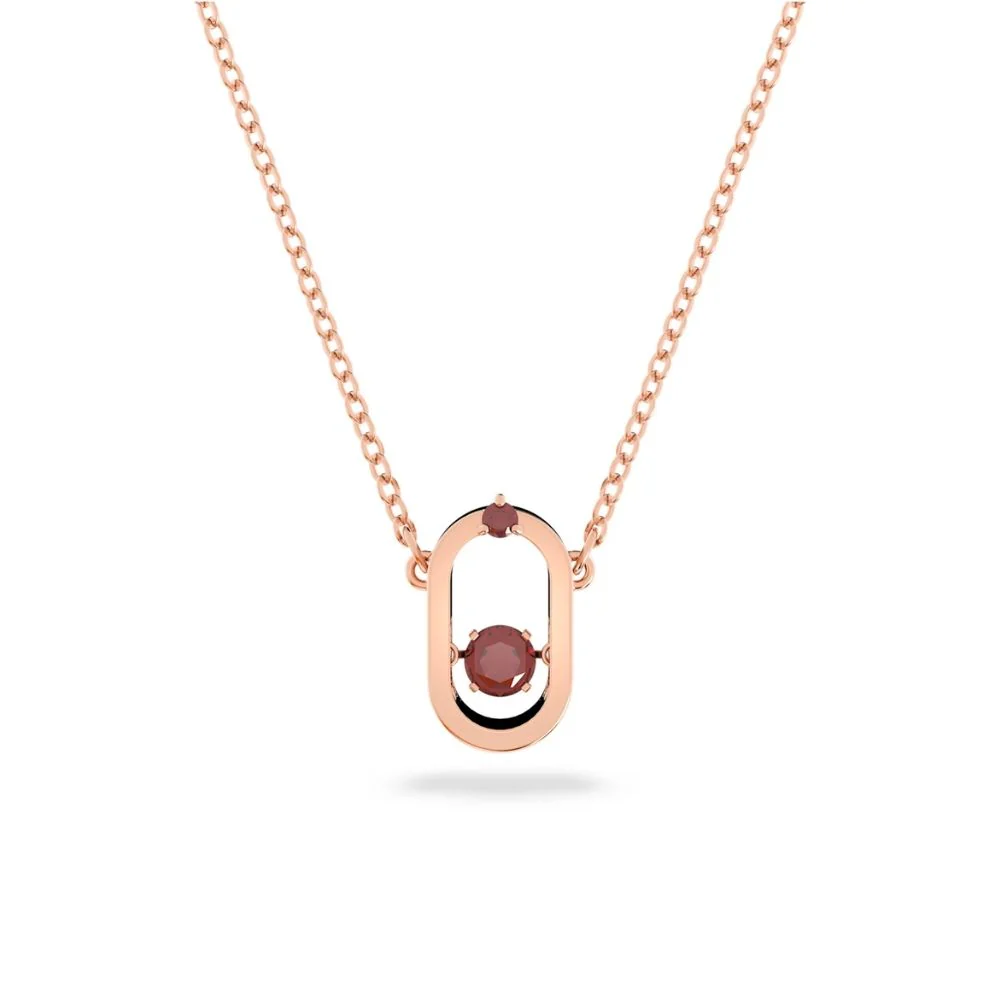 Swarovski Sparkling Dance riipus punaisilla kristalleilla, rosekullan värinen