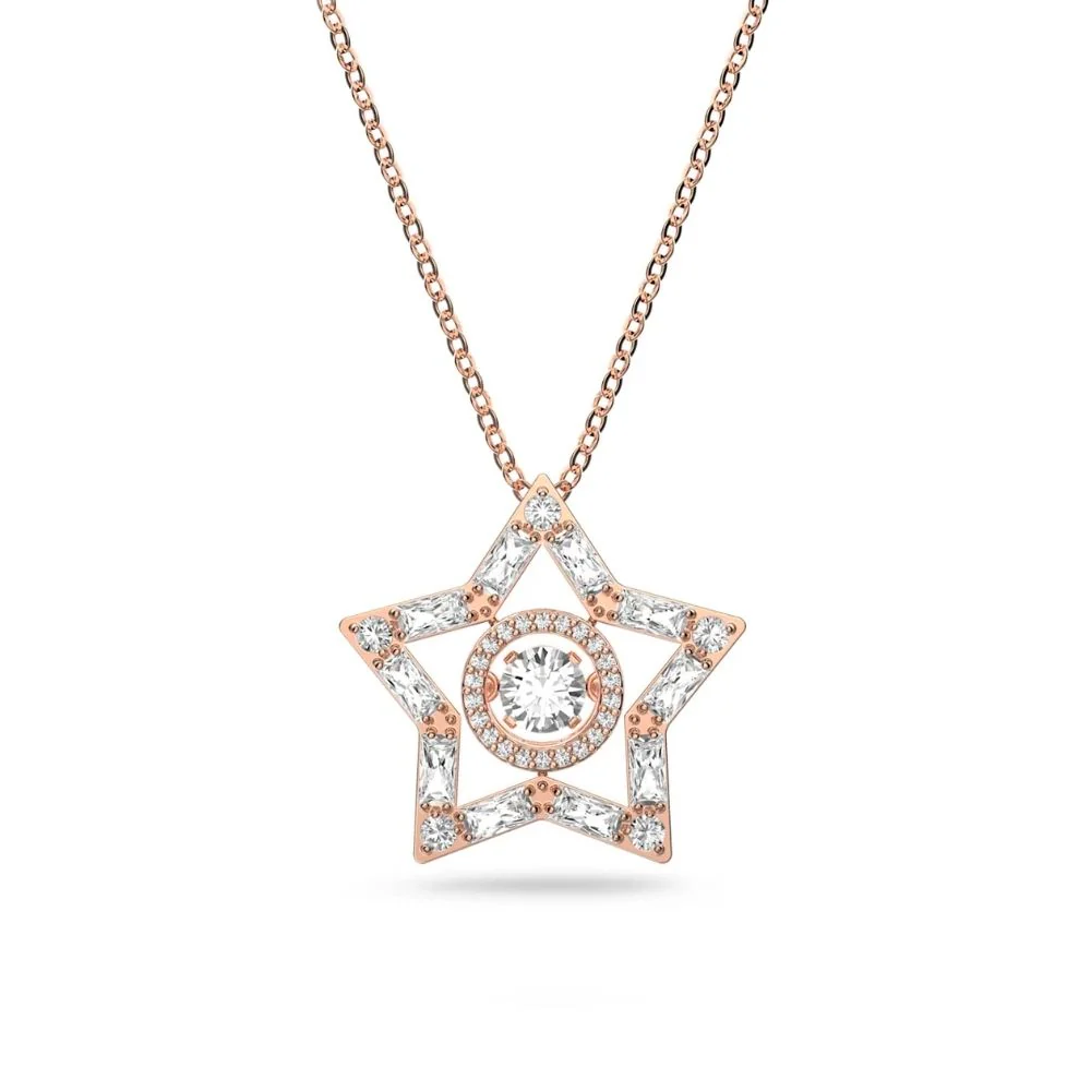 Swarovski Stella kristalliriipus, rosekullan värinen
