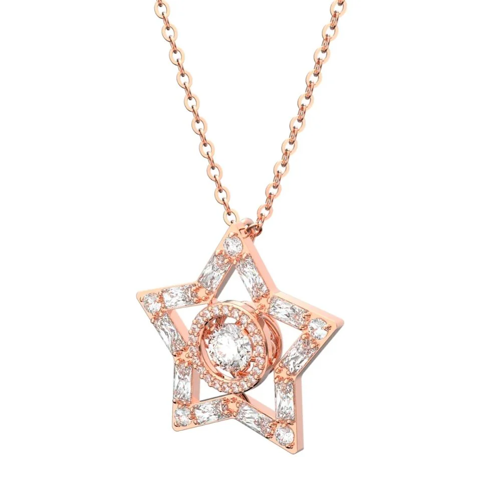 Swarovski Stella kristalliriipus, rosekullan värinen - Image 2