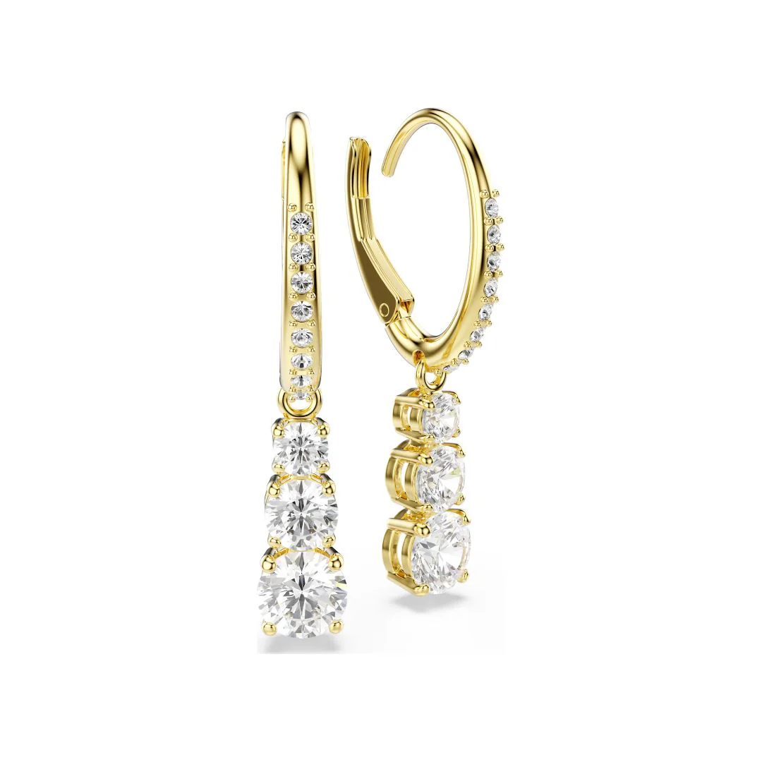 Swarovski Stilla Attract korvakorut, keltakullanväri ja kirkkaat kristallit, 5723300 - Image 3