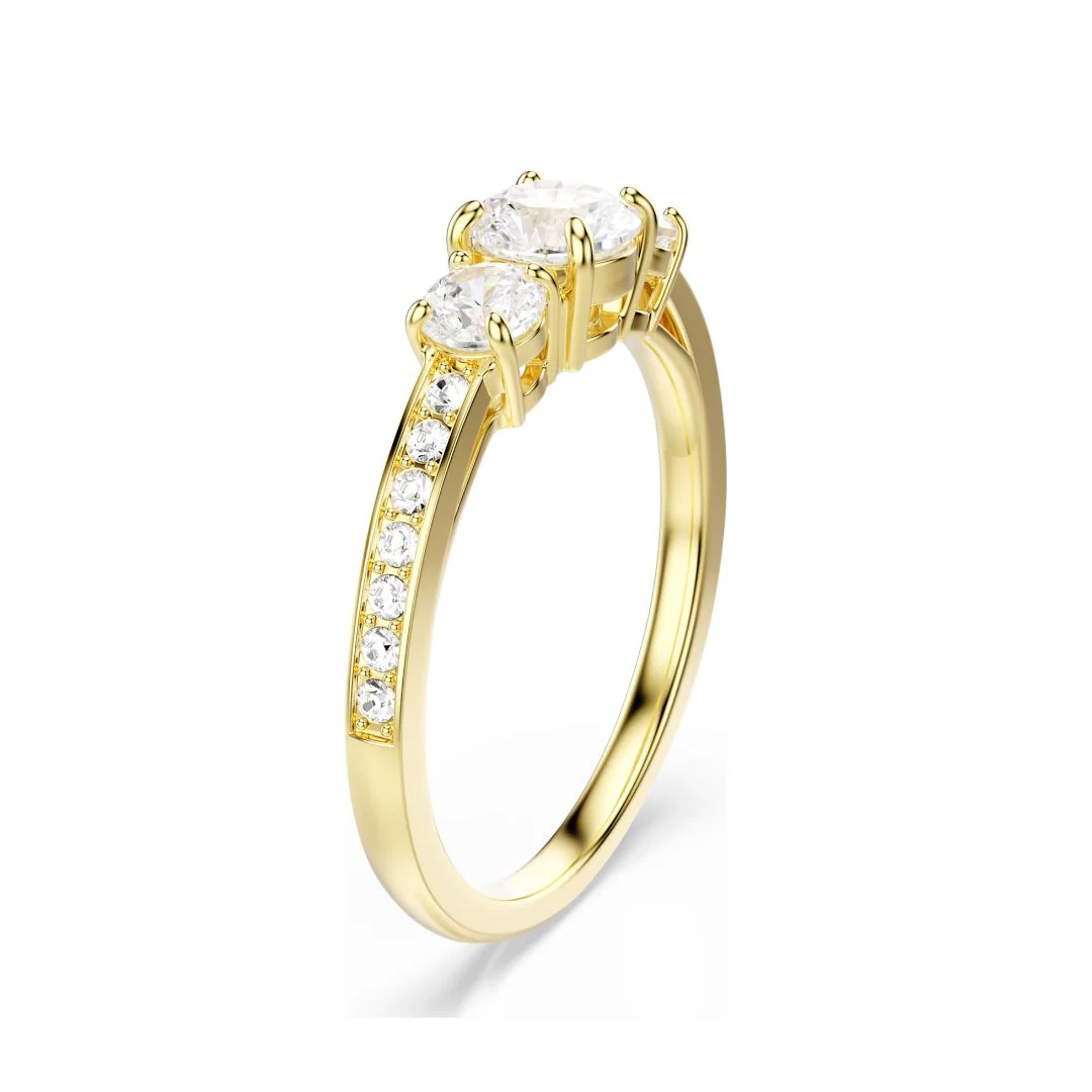 Swarovski Stilla Attract sormus, keltakullanvärinen ja kirkkaat kristallit - Image 2