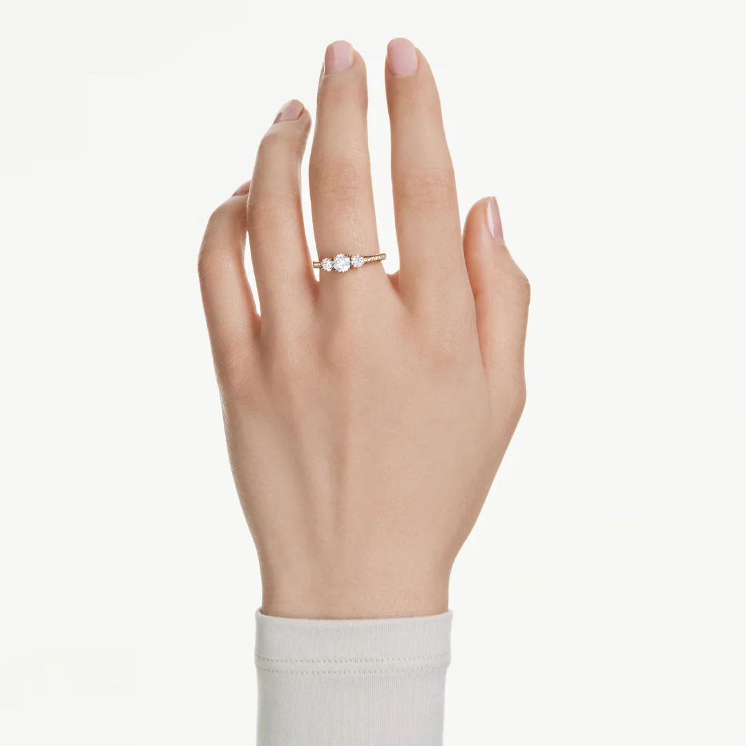Swarovski Stilla Attract sormus, keltakullanvärinen ja kirkkaat kristallit - Image 3
