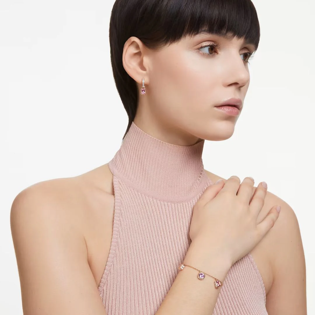 Swarovski Stilla rannekoru ja korvakorut, ruusukullanväri ja eriväriset kristallit, 5662923 - Image 2