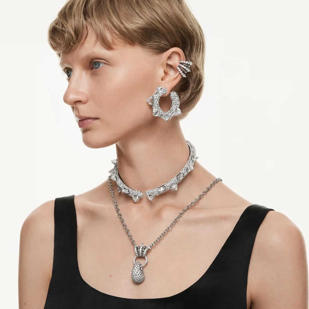 Swarovski Sublima choker kaulakoru, tumma metalli ja kirkkaat kristallit 5723286 - Image 6