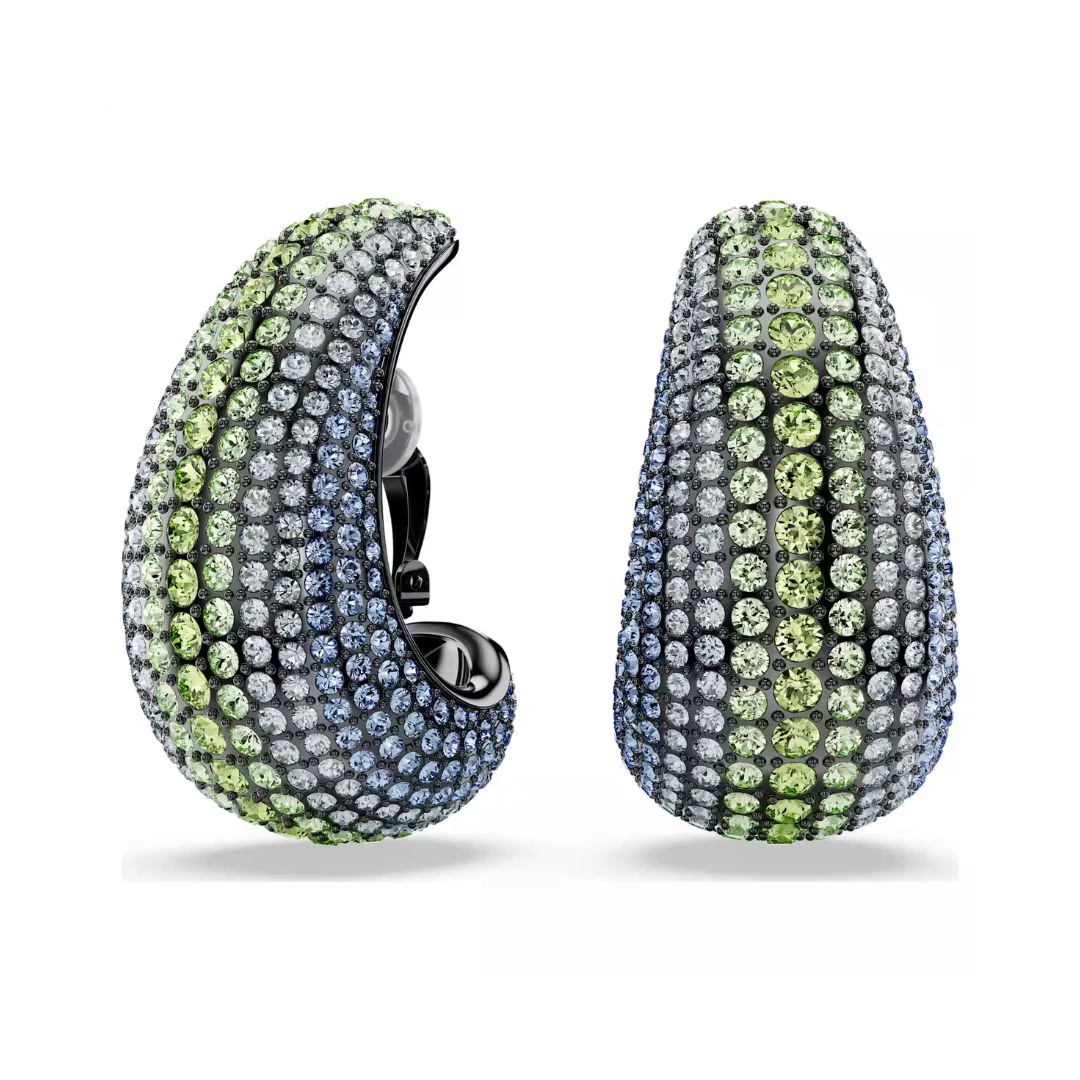 Swarovski Sublima Clip korvakorut, isot, tumma metalli ja eri väriset kristallit 5689592 - Image 2