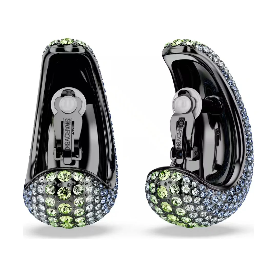 Swarovski Sublima Clip korvakorut, isot, tumma metalli ja eri väriset kristallit 5689592 - Image 4