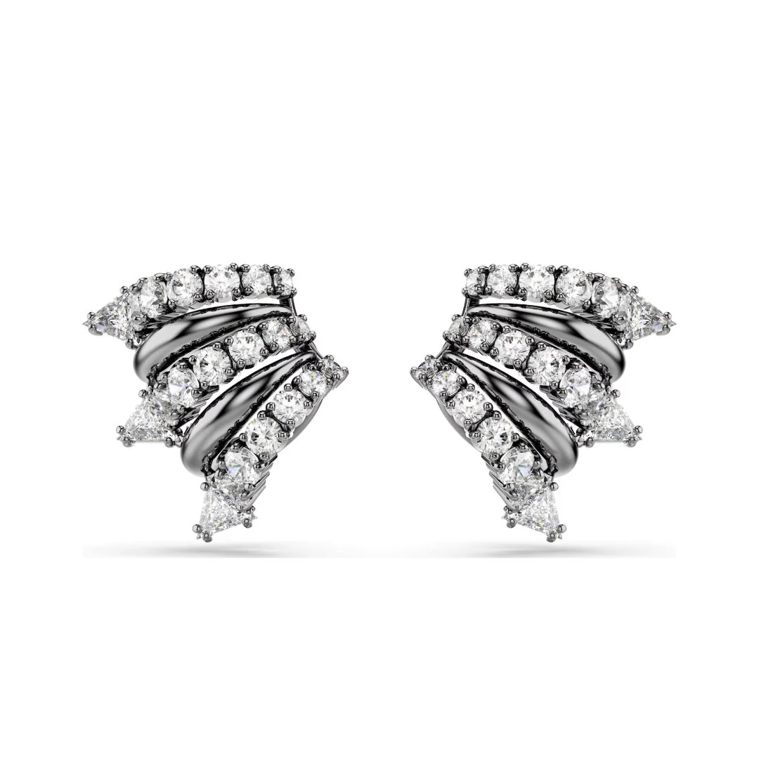 Swarovski Sublima ear cuff korvakorut, tumma metalli kirkkailla kristalleilla 5723186