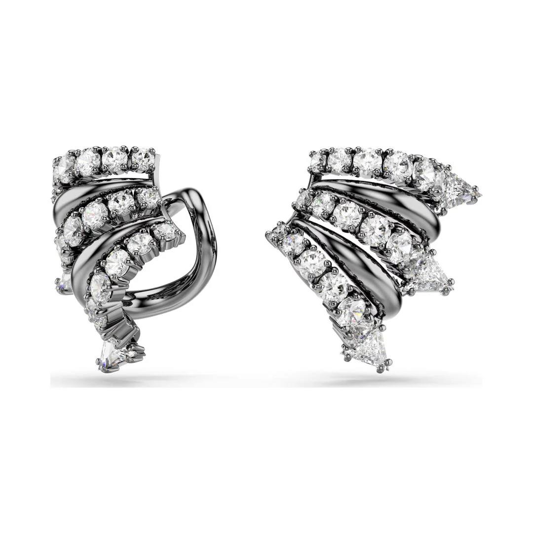 Swarovski Sublima ear cuff korvakorut, tumma metalli kirkkailla kristalleilla 5723186 - Image 2