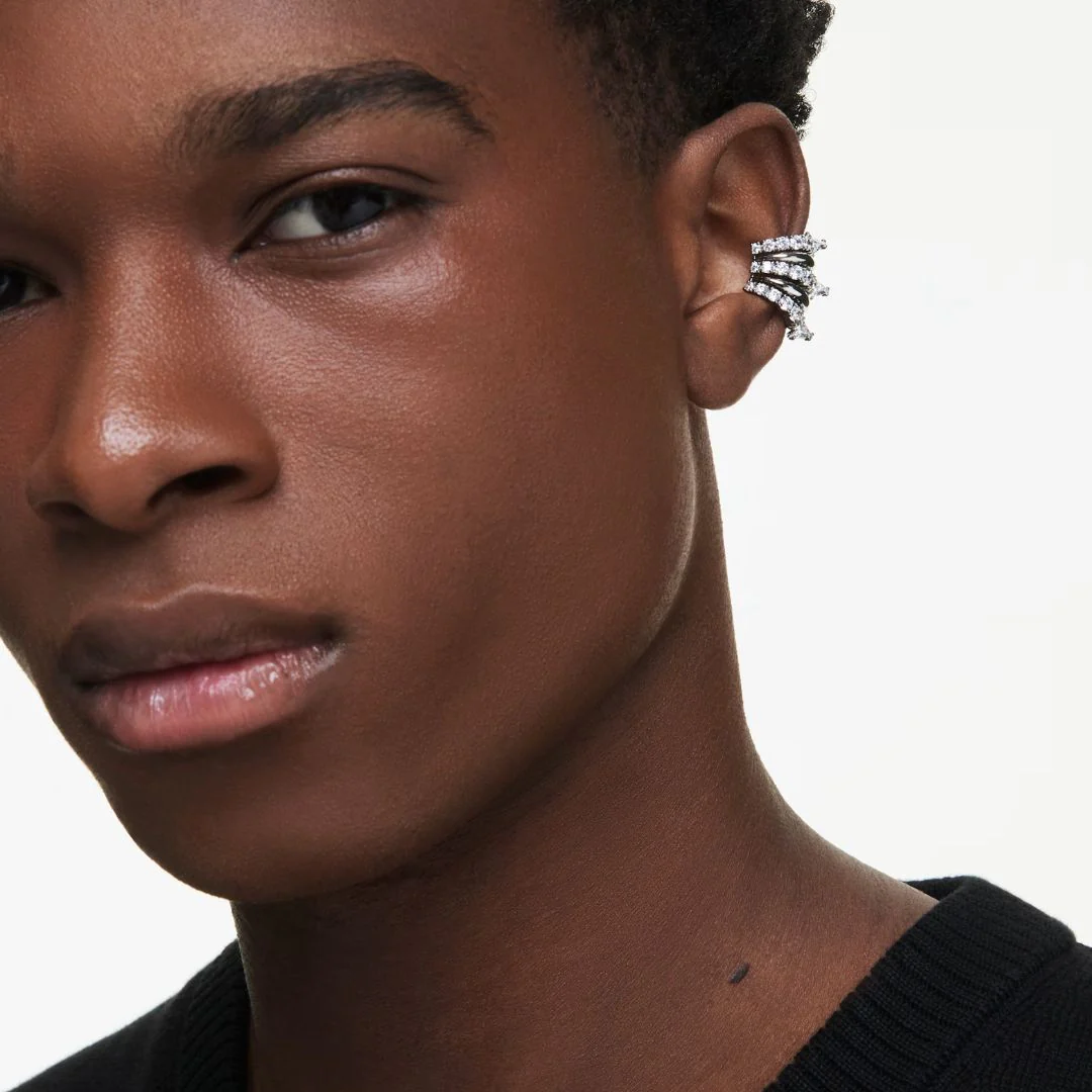 Swarovski Sublima ear cuff korvakorut, tumma metalli kirkkailla kristalleilla 5723186 - Image 4