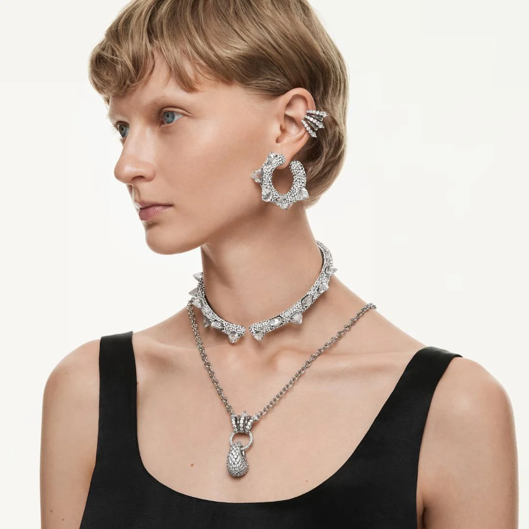 Swarovski Sublima ear cuff korvakorut, tumma metalli kirkkailla kristalleilla 5723186 - Image 6