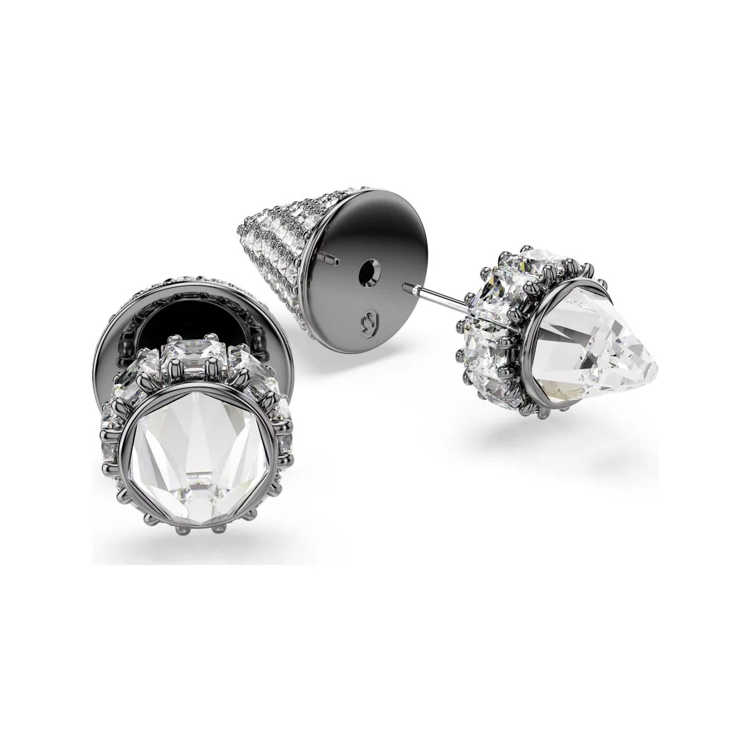 Swarovski Sublima korvakorut, tumma metalli kirkkailla kristalleilla 5723185 - Image 2