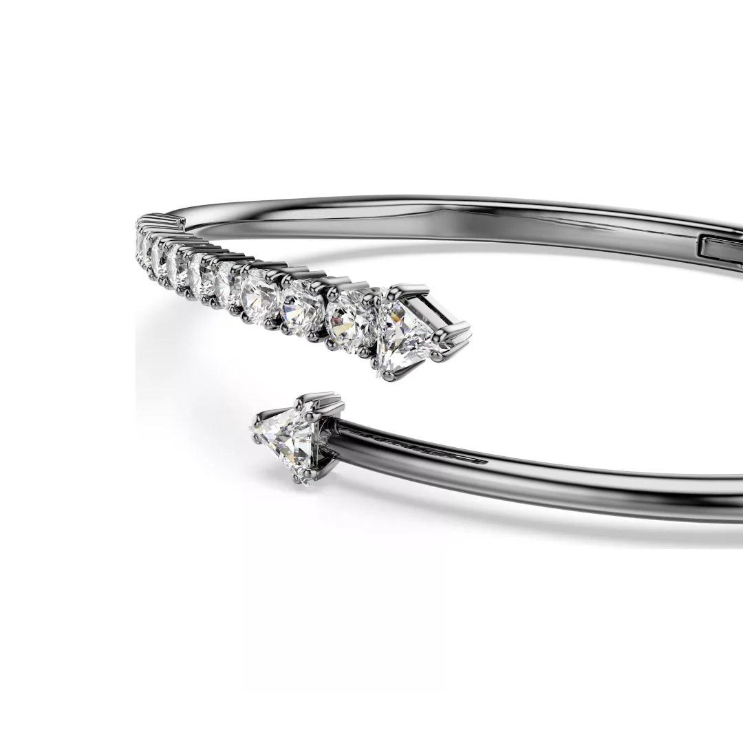 Swarovski Sublima rannerengas, tumma metalli ja kirkkaat kristallit - Image 2