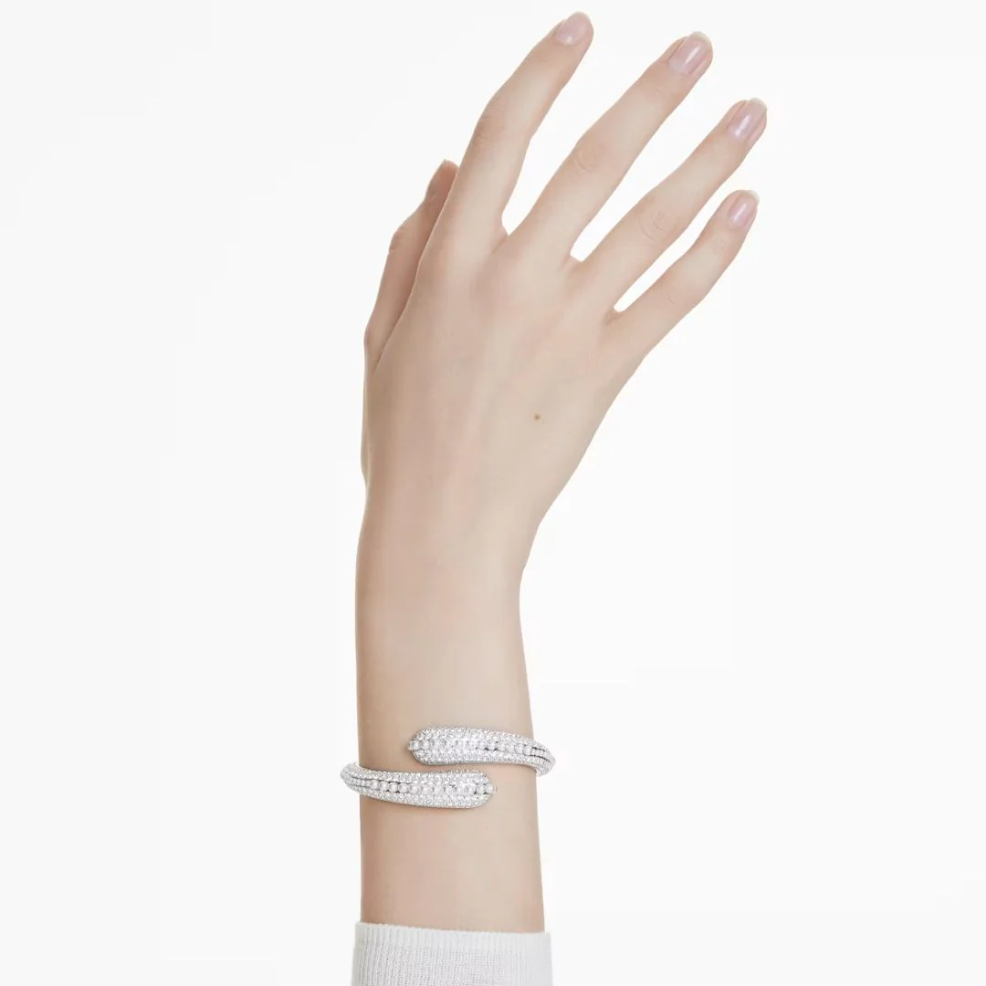 Swarovski Sublima rannerengas, vaalea metalli ja kirkkaat kristallit - Image 3