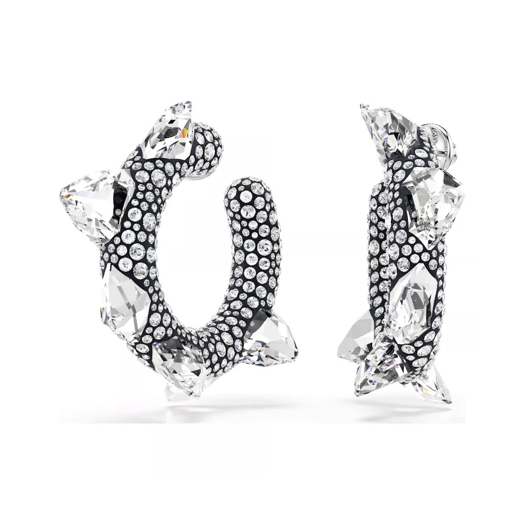 Swarovski Sublima rengaskorvakorut, vaalea metalli ja kirkkaat kristallit 5723287