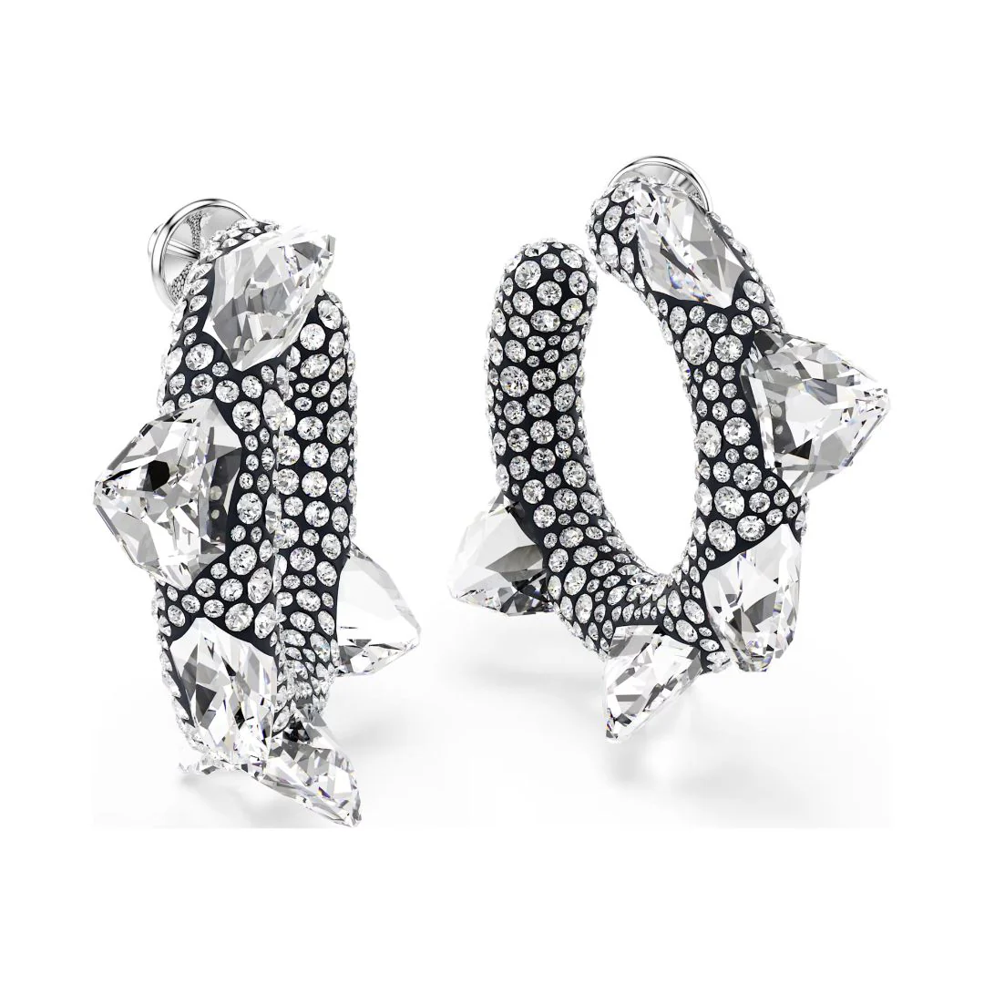 Swarovski Sublima rengaskorvakorut, vaalea metalli ja kirkkaat kristallit 5723287 - Image 4