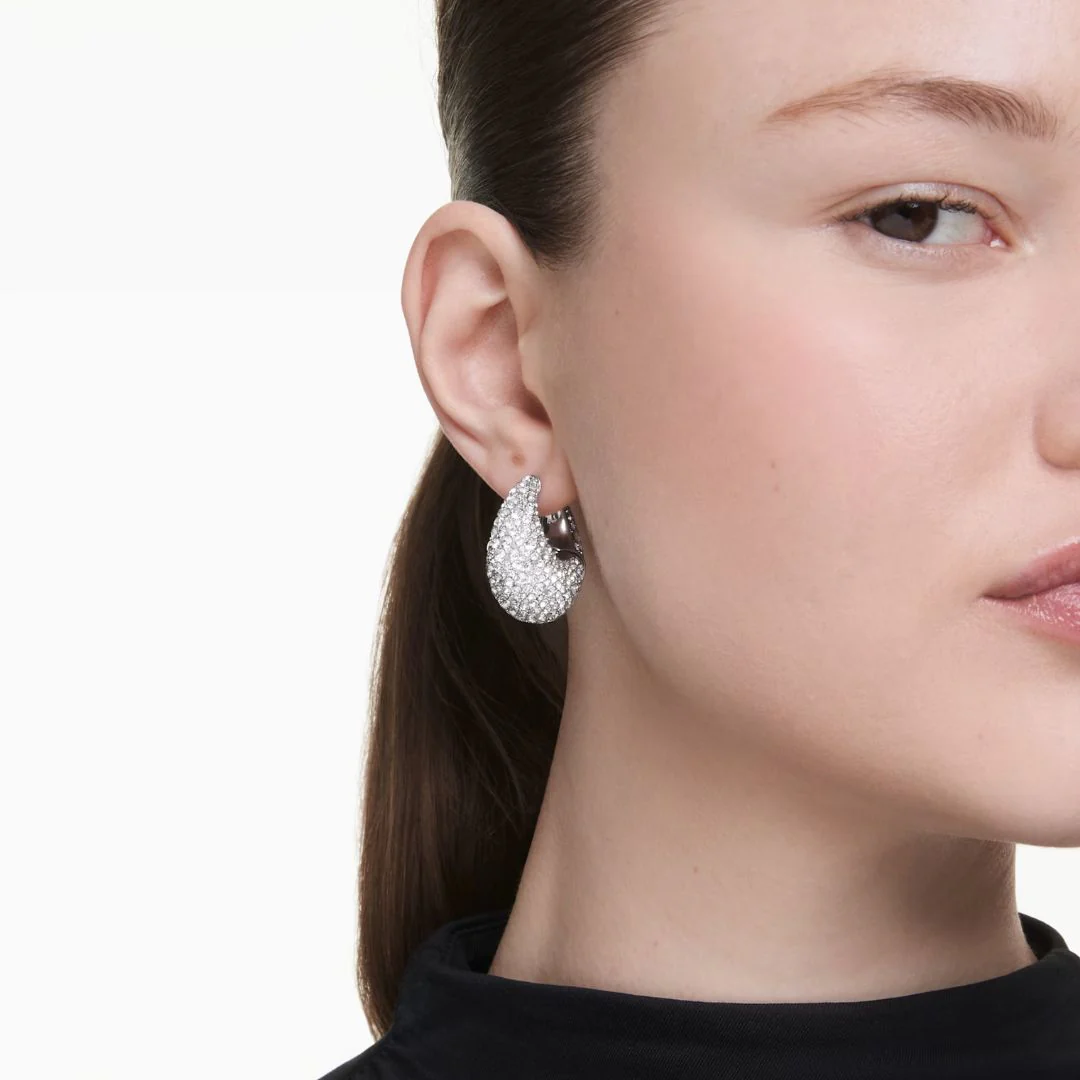 Swarovski Sublima rengaskorvakorut, vaalea metalli ja kirkkaat kristallit 5732281 - Image 3