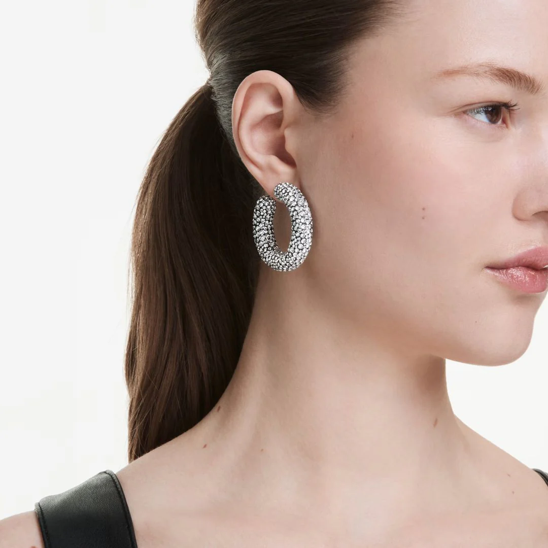 Swarovski Sublima rengaskorvakorut, vaalea metalli ja kirkkaat kristallit 5732283 - Image 2