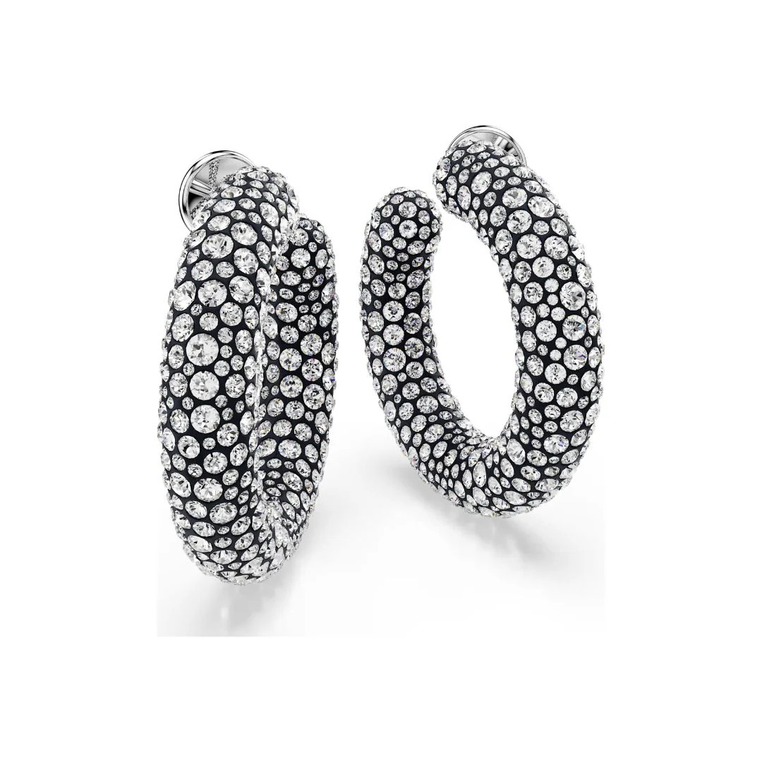Swarovski Sublima rengaskorvakorut, vaalea metalli ja kirkkaat kristallit 5732283 - Image 4