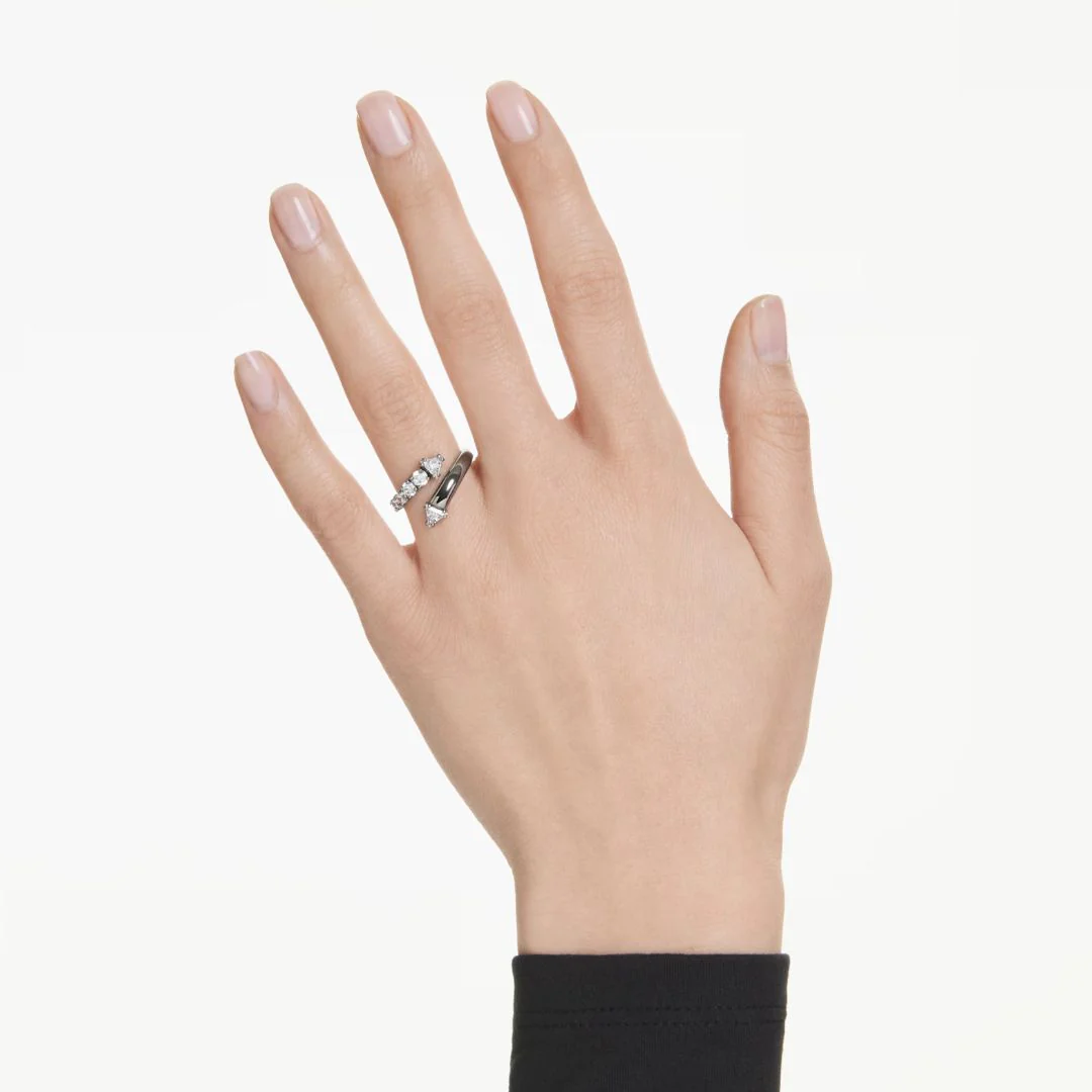 Swarovski Sublima sormus, tumma metalli ja kirkkaat kristallit - Image 2