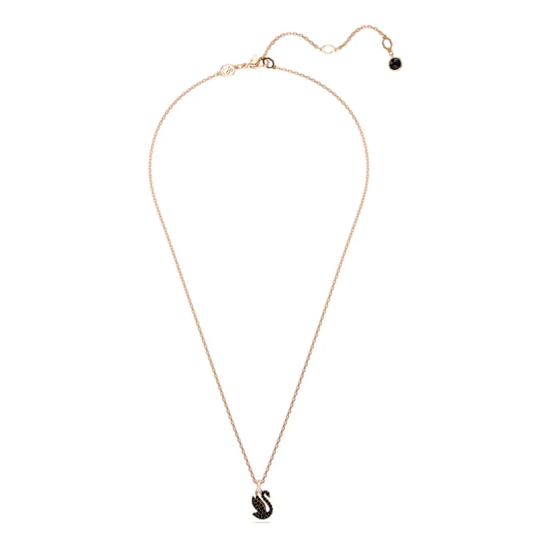 Swarovski Swan riipus, ruusukullanväri ja mustat kristallit 5678046 - Image 2