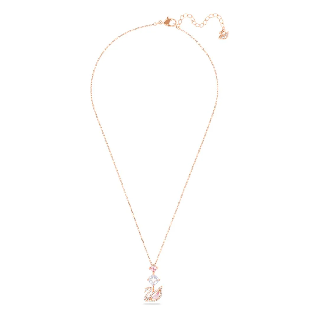Swarovski Swan riipus, ruusukullanväri, vaaleanpunaiset ja kirkkaat kristallit, 5473024 - Image 3