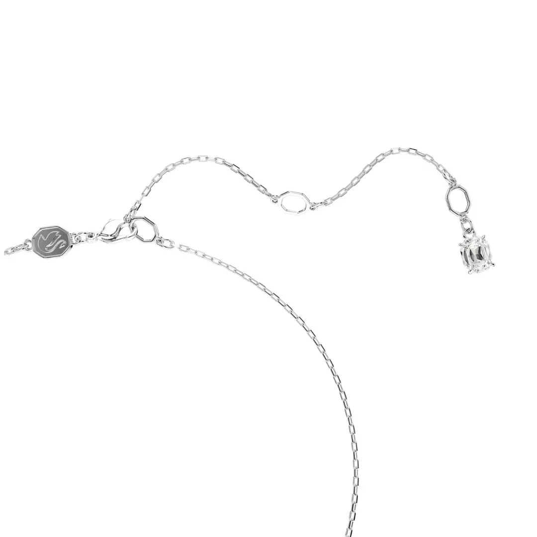 Swarovski Swan riipus, vaalea metalli ja mustat kristallit, 5705721 - Image 3