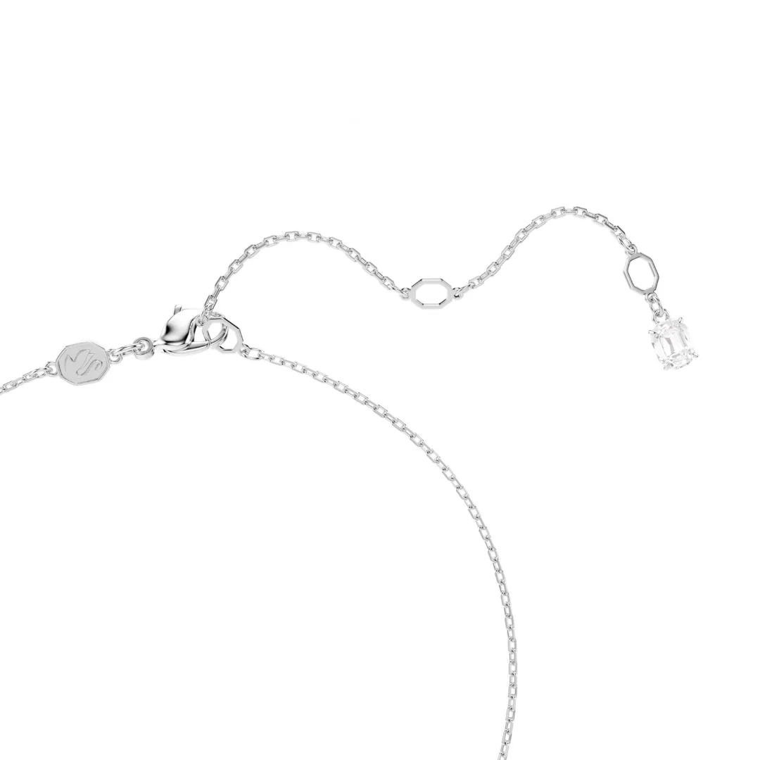 Swarovski Swan riipus, vaalea metalli, sininen ja kirkkaat kristallit, 5723389 - Image 5