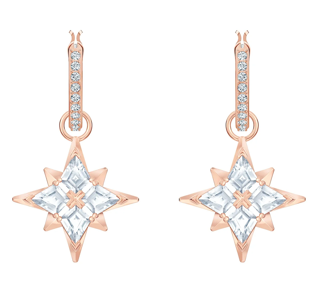 Swarovski Symbolic tähtikorvakorut, rosekullan värinen