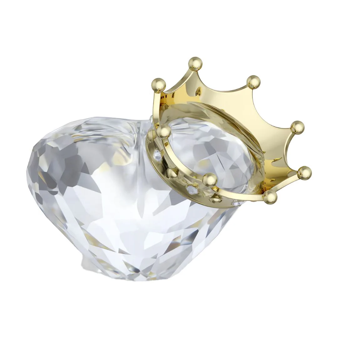 Swarovski Symbolica Heart with Crown -kristallifiguuri, 5692958 - Image 3