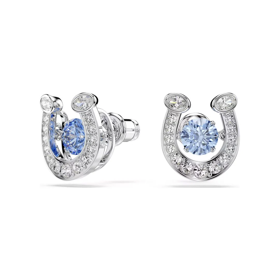 Swarovski Symbolica Horse shoe korvakorut, siniset ja kirkkaat kristallit, 5746563