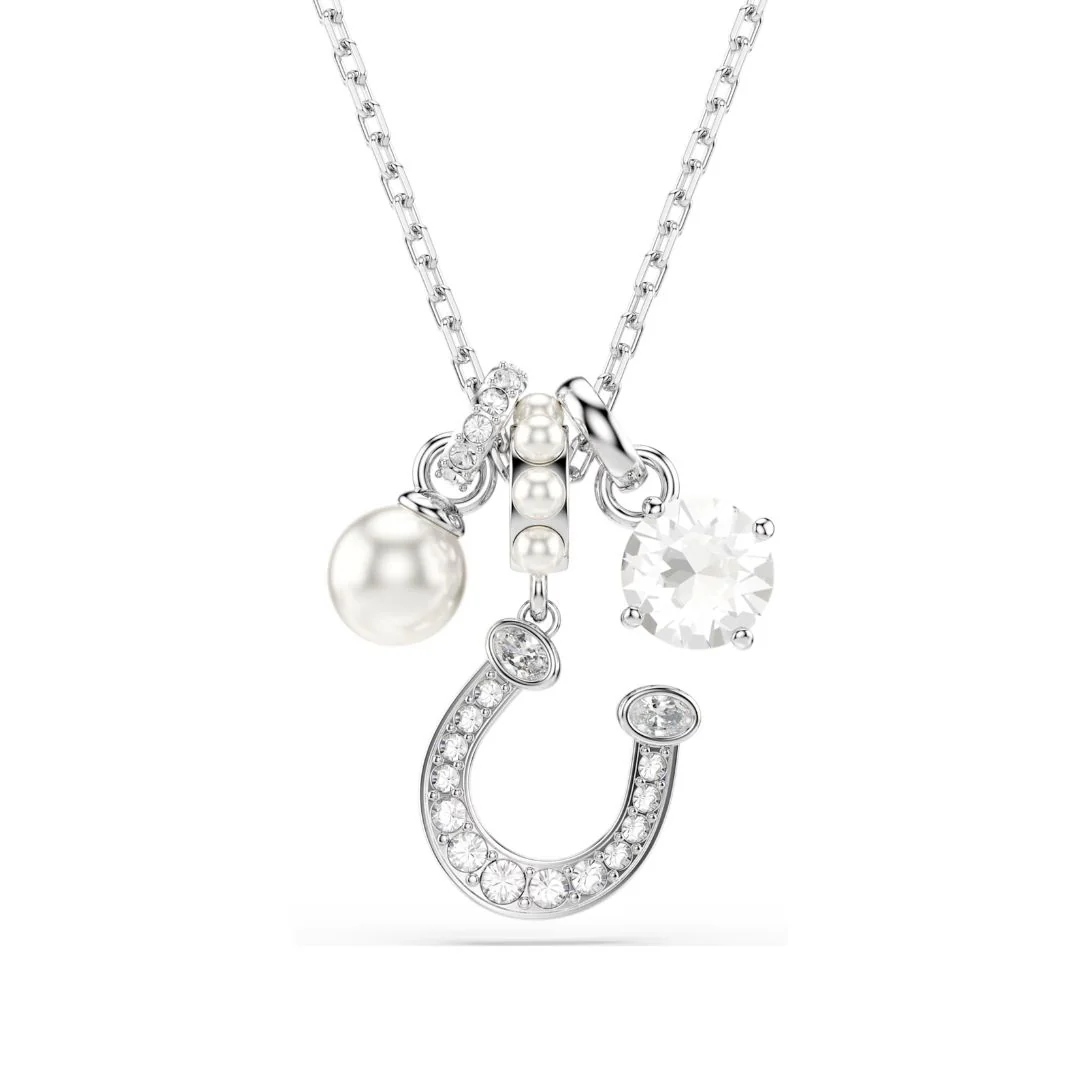 Swarovski Symbolica Horse shoe riipus, kirkkaat kristallit ja valkoiset helmet, 5736247