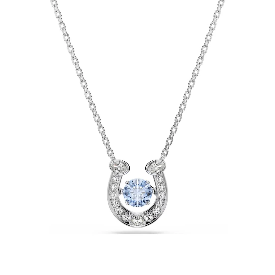 Swarovski Symbolica Horse shoe riipus, kirkkaat zirkonit ja sininen kristalli, 5746562