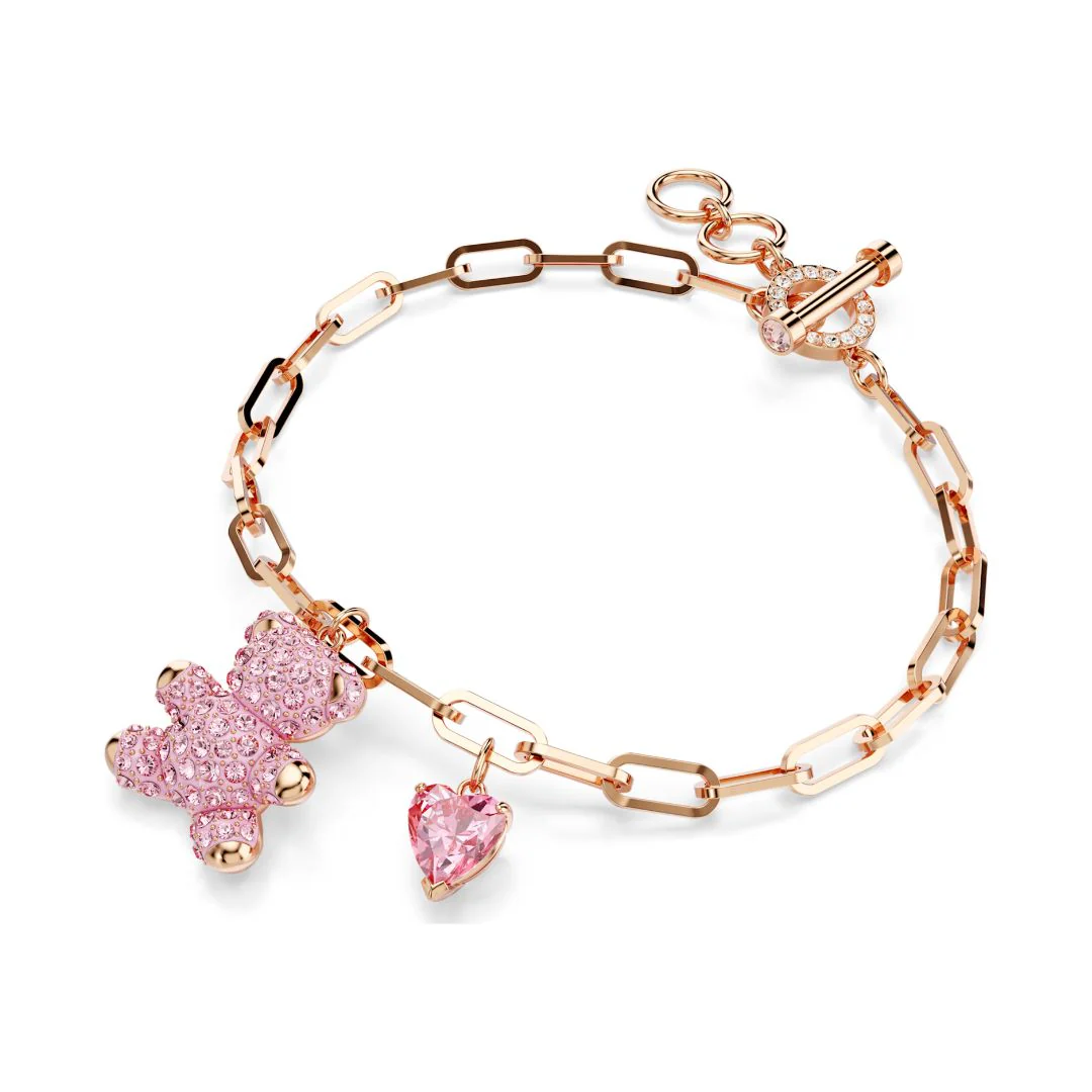 Swarovski Teddy rannekoru, ruusukullanväri ja vaaleanpunaiset kristallit 5642978 - Image 4