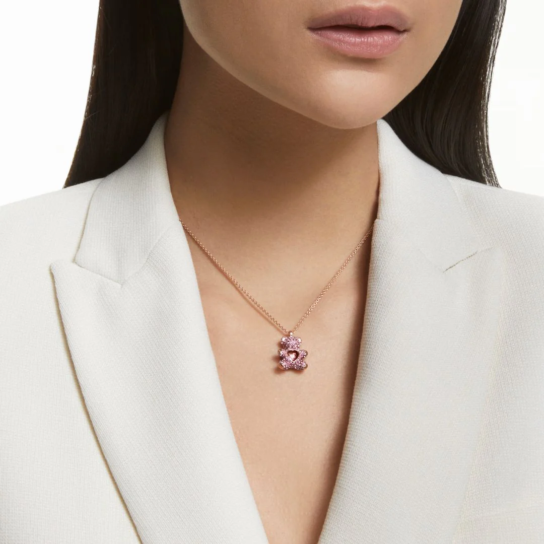 Swarovski Teddy riipus, ruusukullanväri ja Vaaleanpunaiset kristallit, 5642976 - Image 2