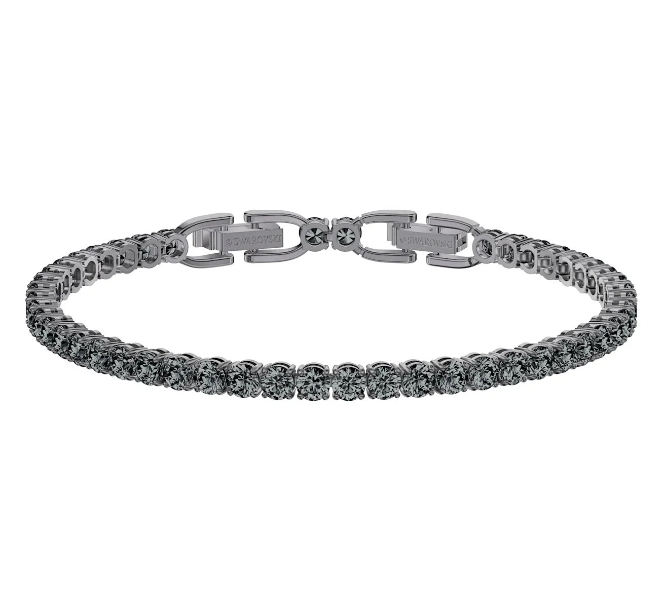 Swarovski Tennis Deluxe kristallirannekoru, harmaa
