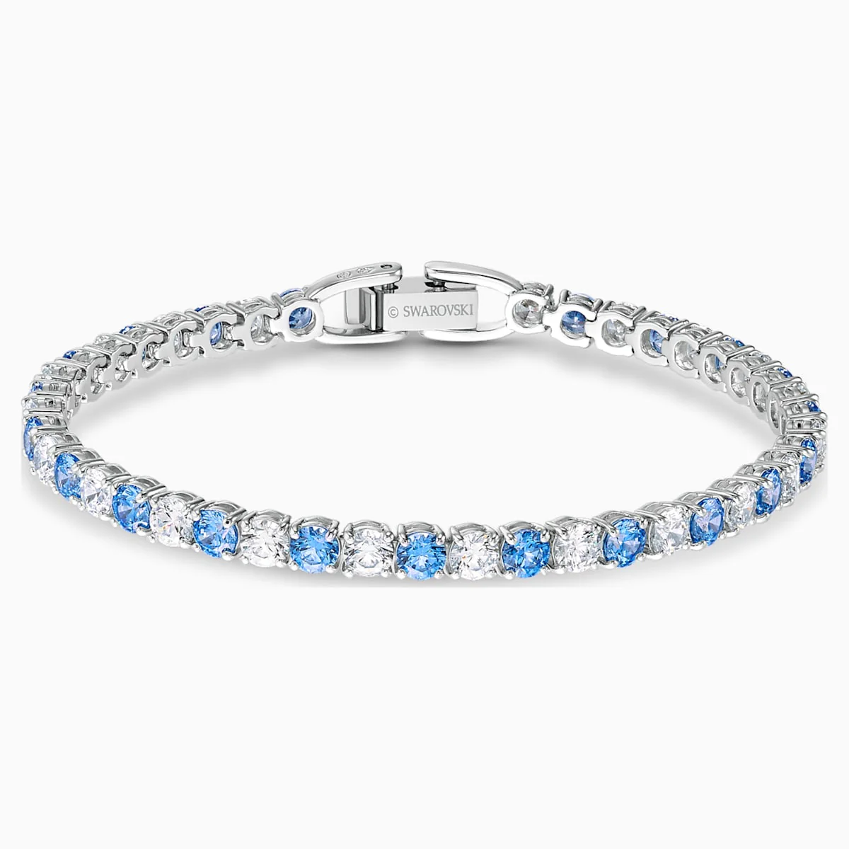 Swarovski Tennis Deluxe kristallirannekoru, sininen
