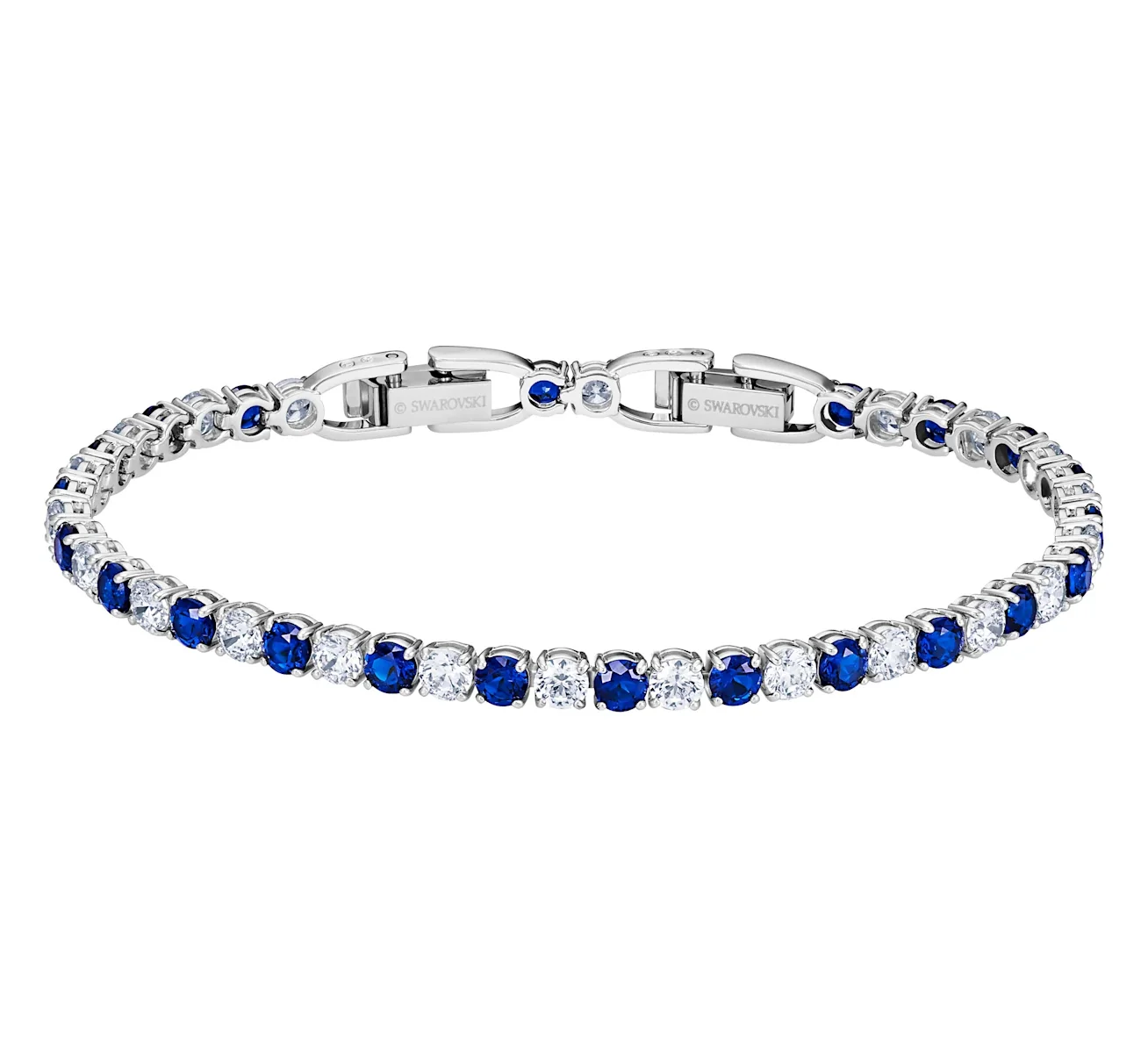 Swarovski Tennis Deluxe kristallirannekoru, tummansininen