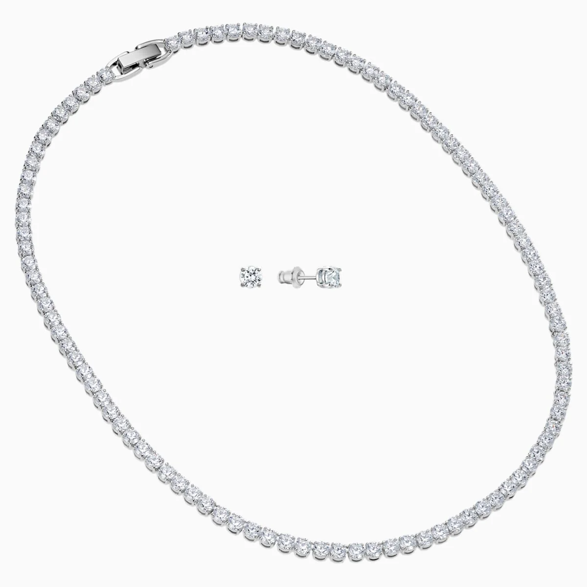 Swarovski Tennis Deluxe, setti, kristallikaulakoru ja korvarenkaat - Image 2