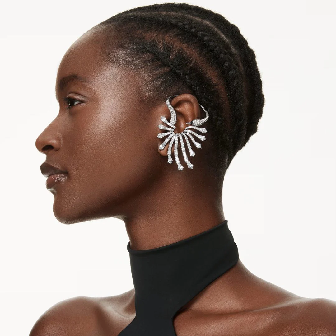 Swarovski The Vienna Collection Ear Cuff korvakoru, tumma metalli kirkkailla kristalleilla 5709266 - Image 2