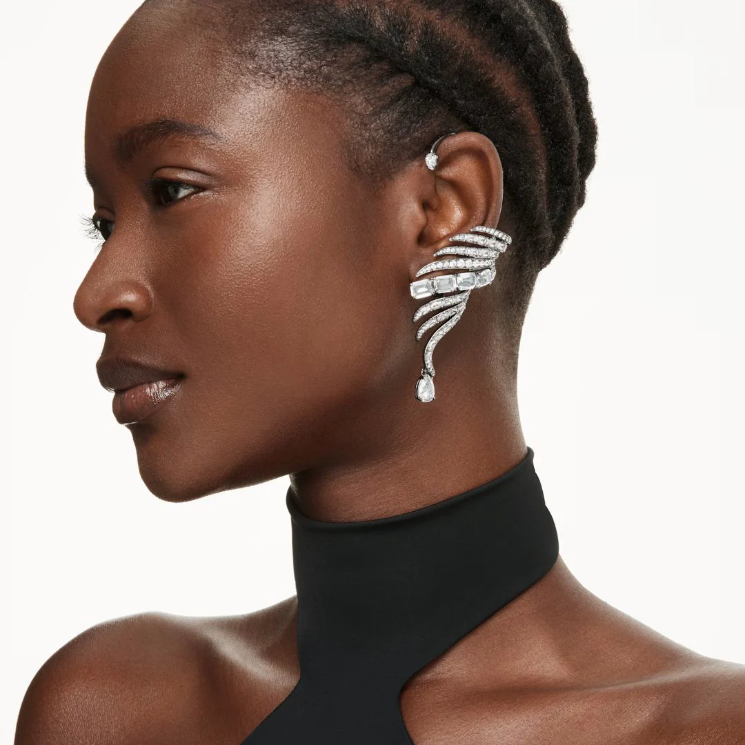 Swarovski The Vienna Collection Ear Cuff korvakorut, tumma metalli kirkkailla kristalleilla 5733809 - Image 2